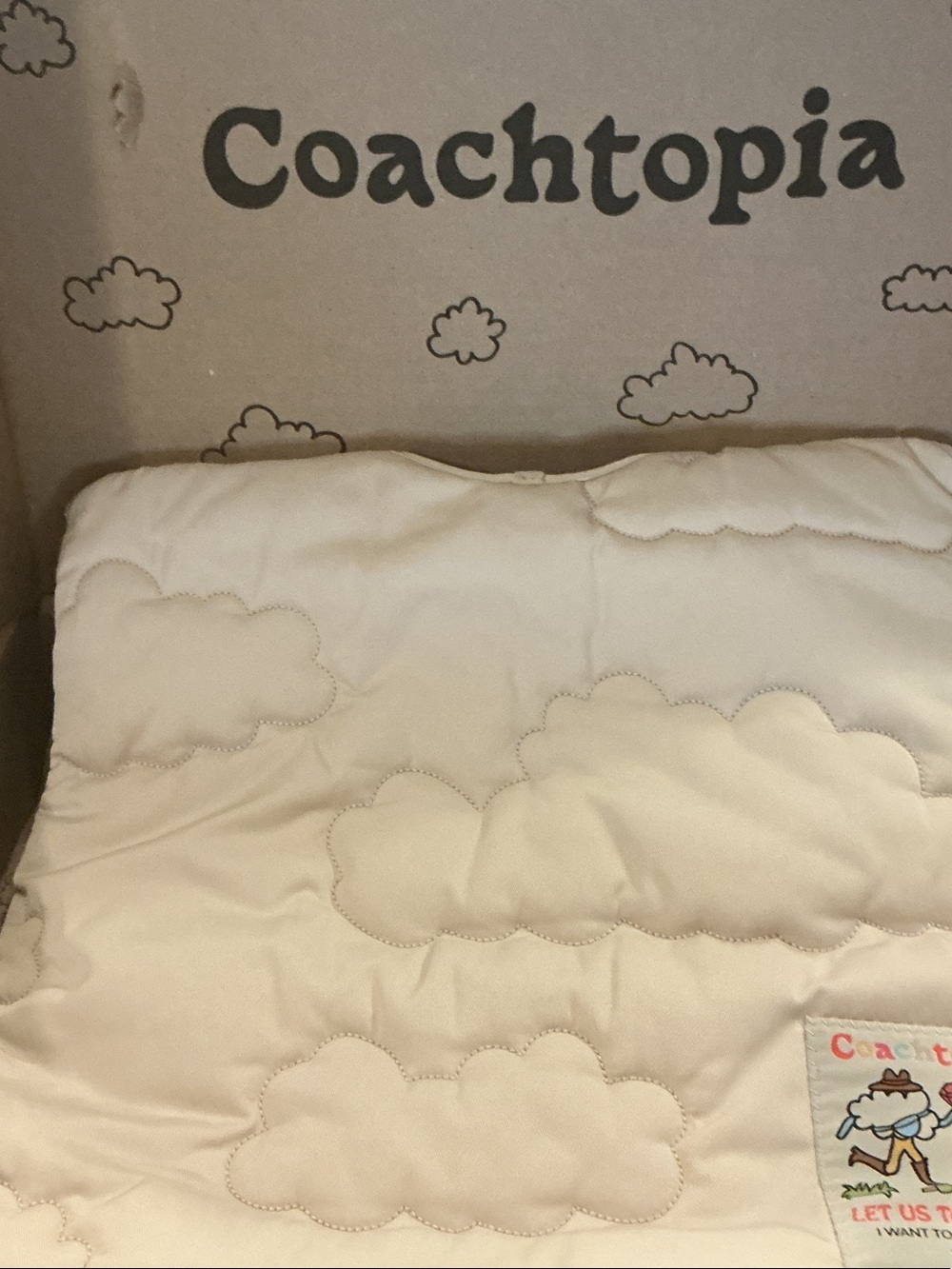 Coachtopia RARE BONE COLOR Cream Quilted Shoulder Bag